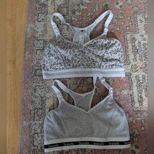 Bravado Leopard Print and Gray Sports Bras Bundle 1 Small 1 Medium Nursing